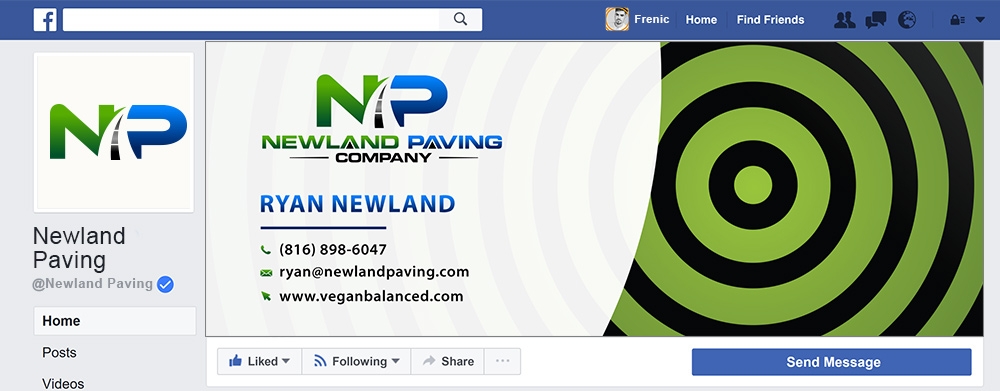 Newland Paving Company  logo design by Frenic