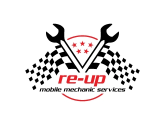 Deion’s mobile mechanic service  or the re-up mobile mechanic services  logo design by sanu