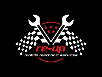 Deion’s mobile mechanic service  or the re-up mobile mechanic services  logo design by sanu