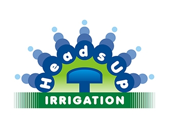 HeadsUp Irrigation logo design by gitzart