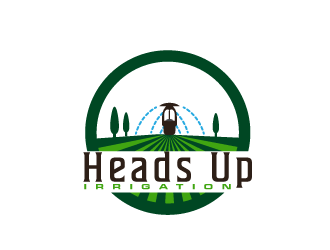 HeadsUp Irrigation logo design by tec343