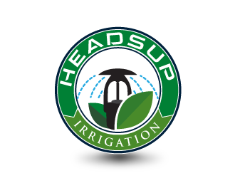 HeadsUp Irrigation logo design by tec343