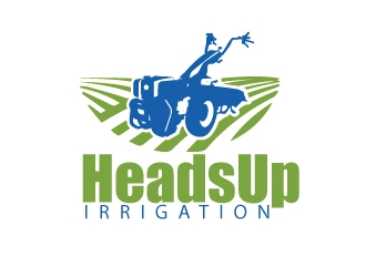 HeadsUp Irrigation logo design by AamirKhan