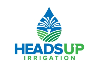 HeadsUp Irrigation logo design by jaize