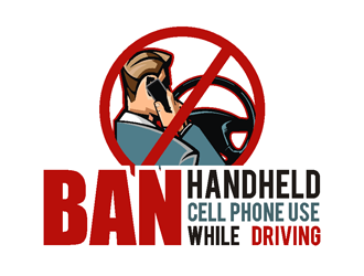 Ban Handheld Cell Phone Use While Driving logo design by coco