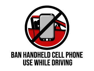 Ban Handheld Cell Phone Use While Driving logo design by iamjason