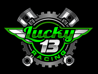 Lucky 13 Racing logo design by THOR_
