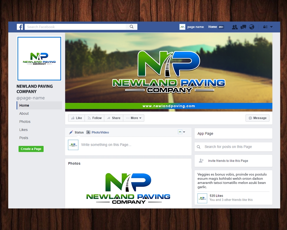 Newland Paving Company  logo design by MastersDesigns