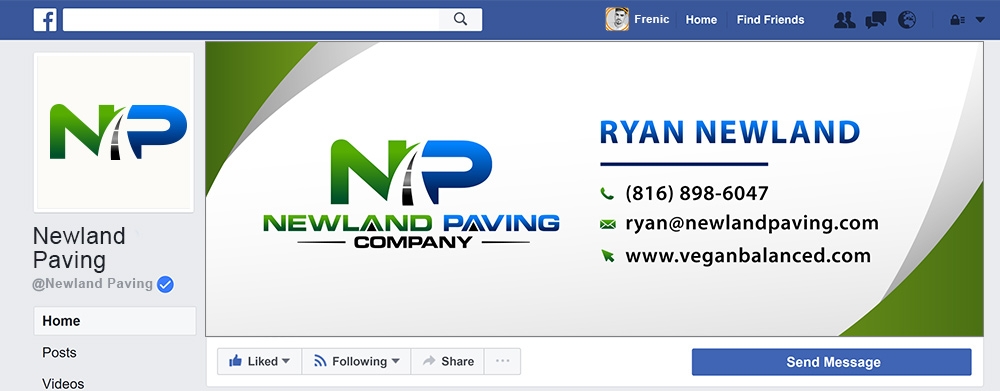 Newland Paving Company  logo design by Frenic