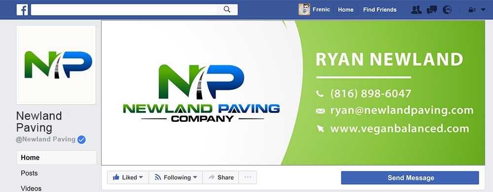 Newland Paving Company  logo design by Frenic