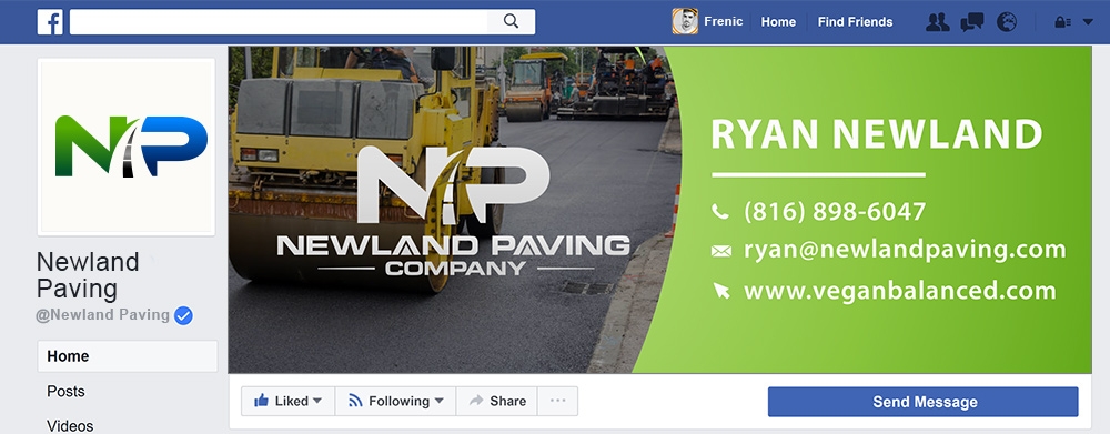 Newland Paving Company  logo design by Frenic