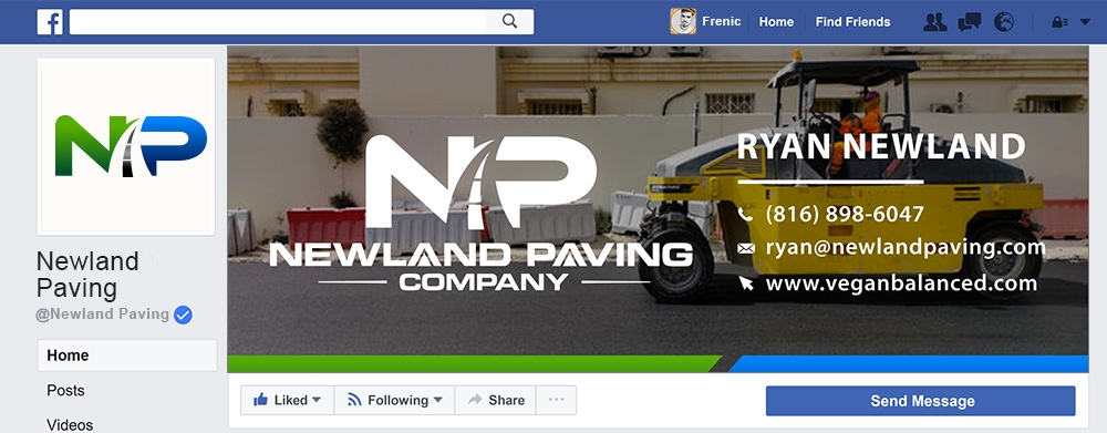 Newland Paving Company  logo design by Frenic