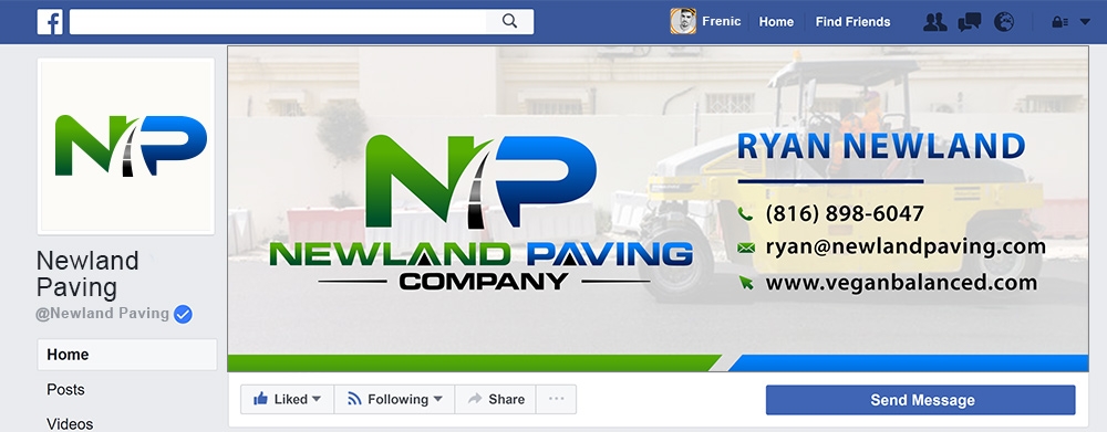 Newland Paving Company  logo design by Frenic