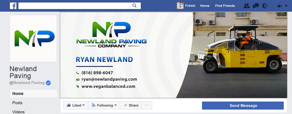 Newland Paving Company  logo design by Frenic
