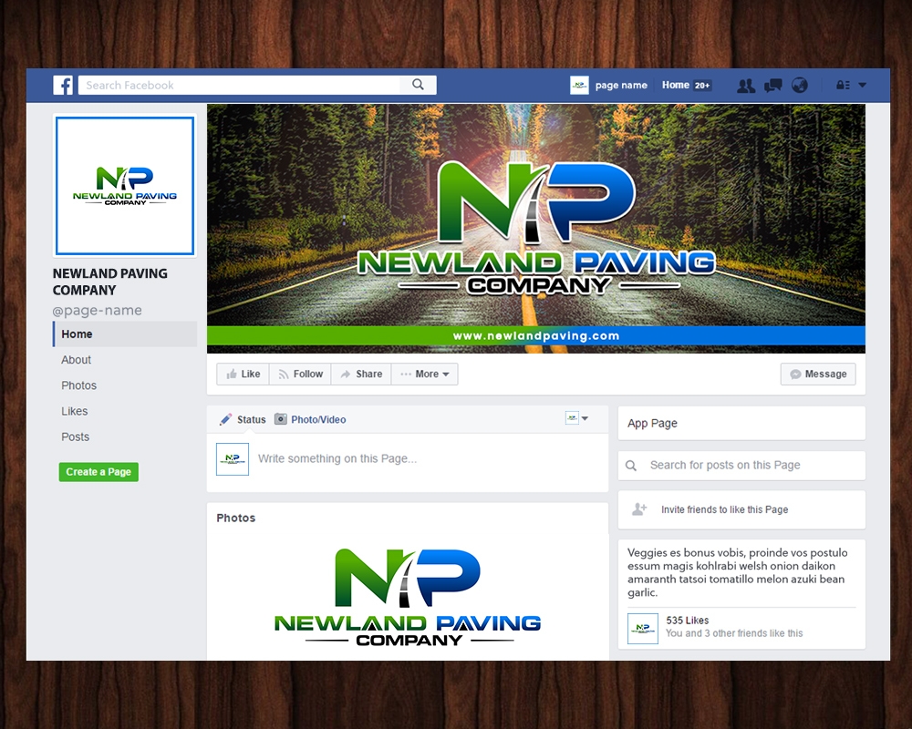 Newland Paving Company  logo design by MastersDesigns