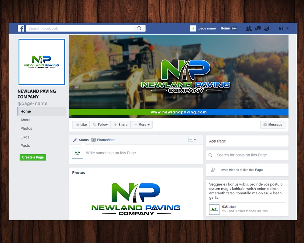 Newland Paving Company  logo design by MastersDesigns