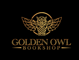 Golden Owl Bookshop  logo design by THOR_