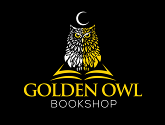 Golden Owl Bookshop  logo design by kunejo