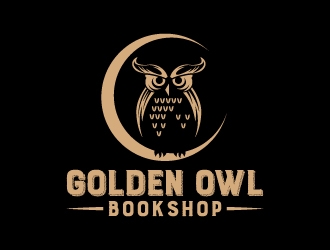 Golden Owl Bookshop  logo design by LogOExperT