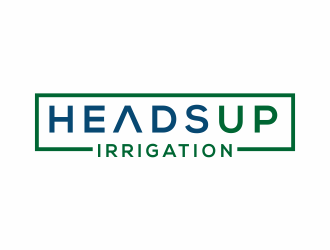HeadsUp Irrigation logo design by menanagan