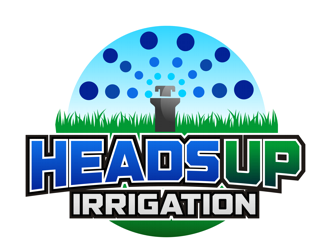 HeadsUp Irrigation logo design by coco