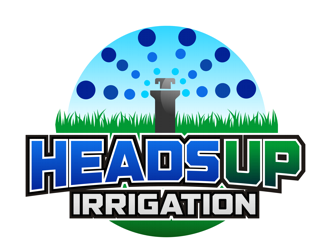 HeadsUp Irrigation logo design by coco