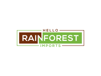 Hello Rainforest Imports  logo design by ubai popi