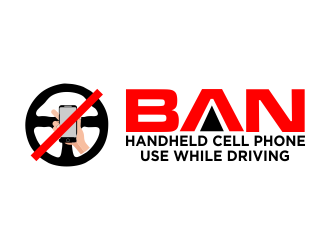 Ban Handheld Cell Phone Use While Driving logo design by done