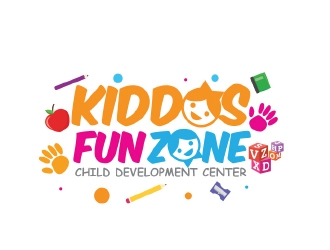 Kiddos Fun Zone Child Development Center logo design by KreativeLogos
