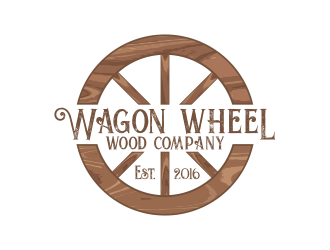 Wagon Wheel Wood Company logo design by Kruger
