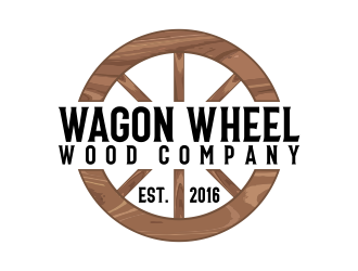 Wagon Wheel Wood Company logo design by Kruger