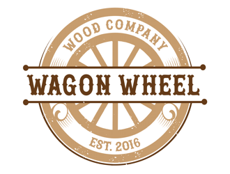 Wagon Wheel Wood Company logo design by coco