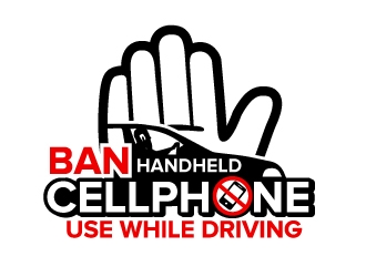 Ban Handheld Cell Phone Use While Driving logo design by jaize