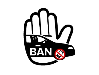 Ban Handheld Cell Phone Use While Driving logo design by jaize