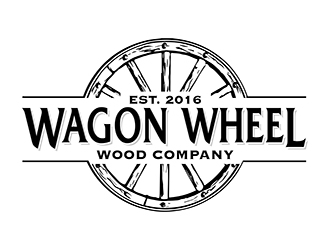 Wagon Wheel Wood Company logo design by SteveQ