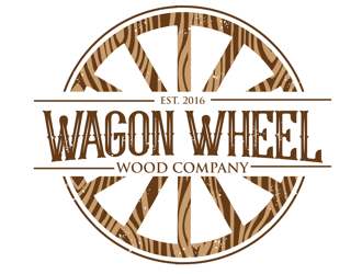 Wagon Wheel Wood Company logo design by coco