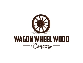 Wagon Wheel Wood Company logo design by Mardhi