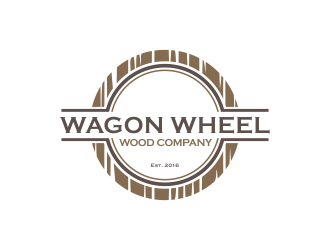 Wagon Wheel Wood Company logo design by oke2angconcept