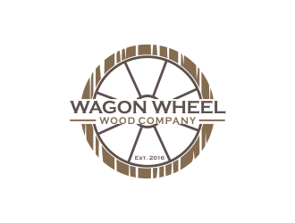 Wagon Wheel Wood Company logo design by oke2angconcept