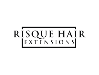 Risque hair extensions logo design by logitec