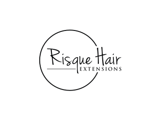 Risque hair extensions logo design by logitec