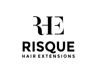 Risque hair extensions logo design by Girly