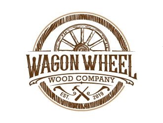 Wagon Wheel Wood Company logo design by jaize