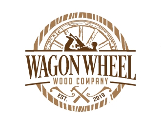 Wagon Wheel Wood Company logo design by jaize