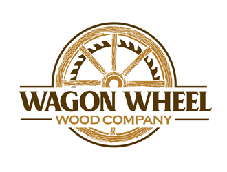 Wagon Wheel Wood Company logo design by kunejo