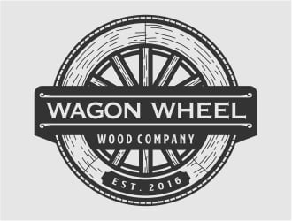 Wagon Wheel Wood Company logo design by Eko_Kurniawan