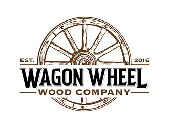 Wagon Wheel Wood Company logo design by SteveQ