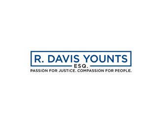 R. Davis Younts, Esq. logo design by alby