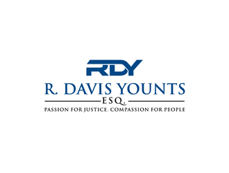 R. Davis Younts, Esq. logo design by alby