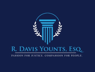 R. Davis Younts, Esq. logo design by sanworks
